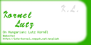 kornel lutz business card